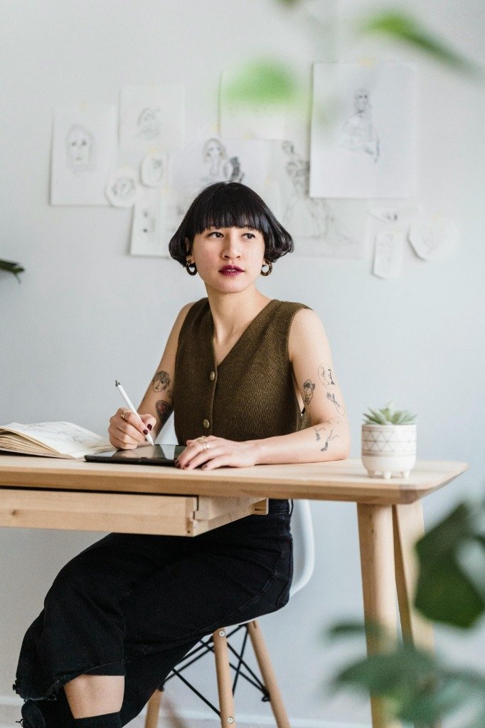 Designer sketching